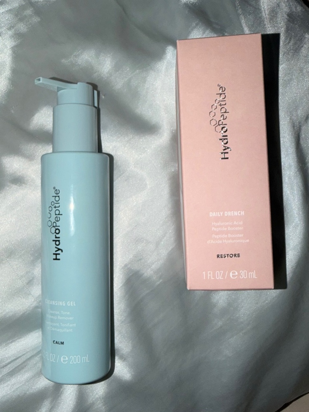 Hydropeptide Cleansing Gel and Daily Drench Hyaluronic Acid